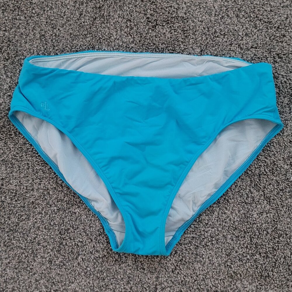 Ladies Lauren ( Ralph Lauren) Teal colored Bikini Bottom Size 14